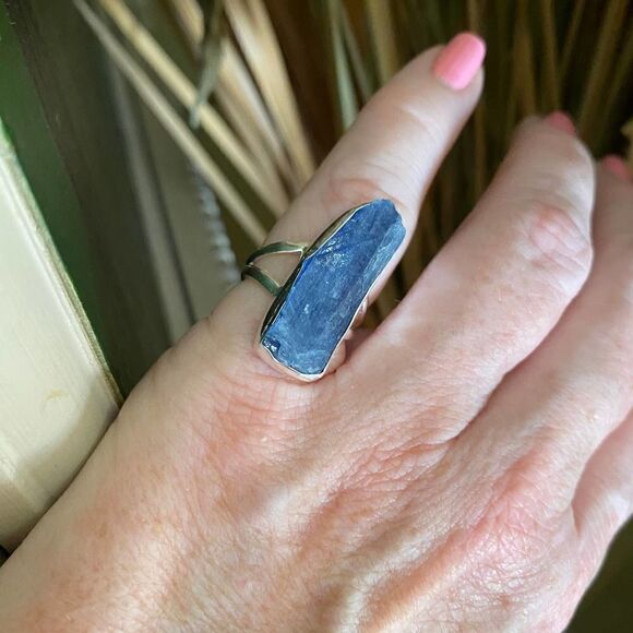 Sterling Silver Blue Kyanite Ring Size 6 - Picture 5 of 11